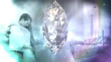 爱心水晶钻石浪漫相册AE模板视频的预览图